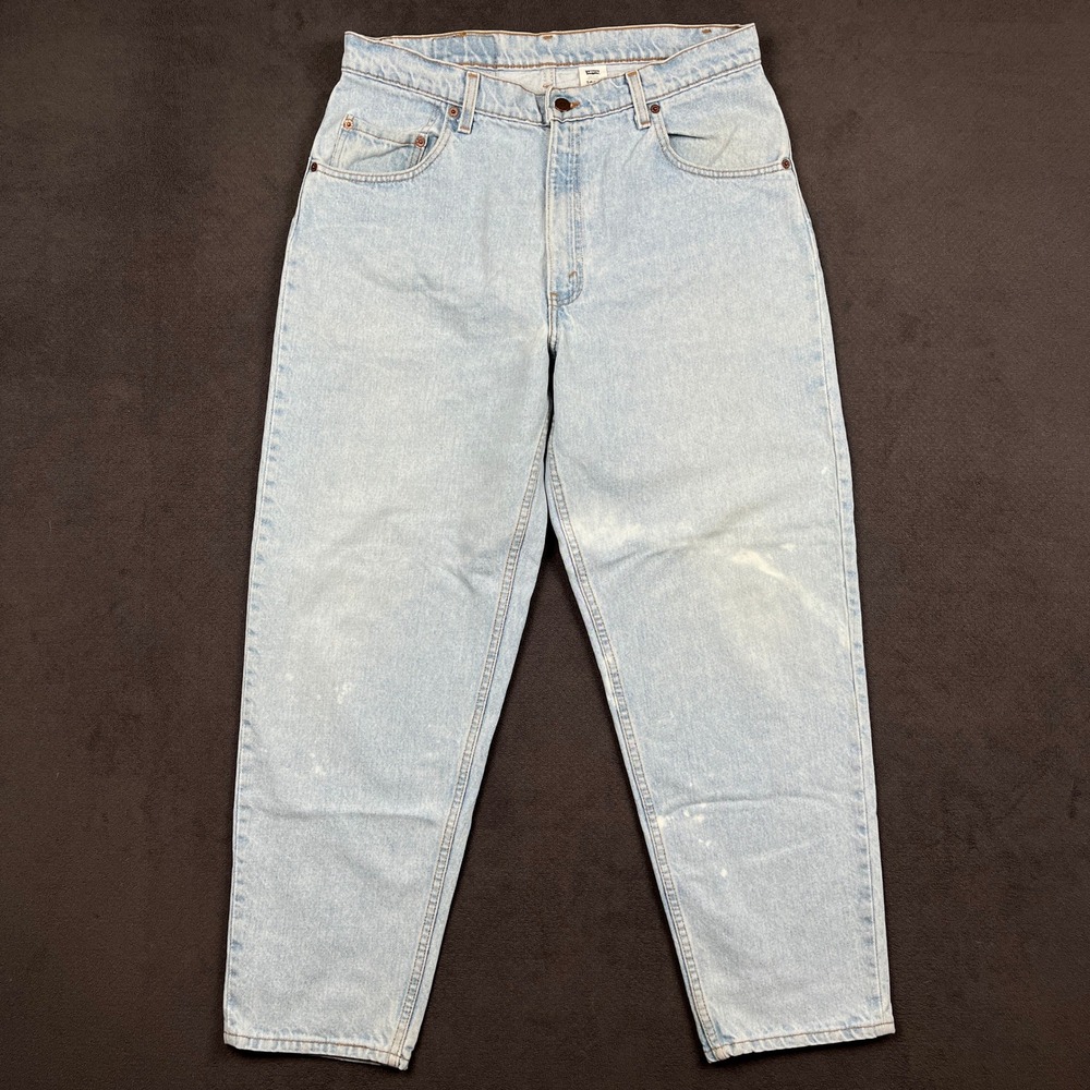 Vintage Levis 560 Jeans Mens 36x30 Loose Fit Tapered Leg Light Wash Made in USA